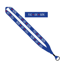 3/4" Dye-Sublimated Lanyard w/ Metal Crimp & Split-Ring